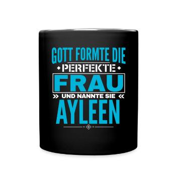 Conception du nom d’Ayleen - Mug uni - noir - Devant