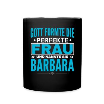 Conception du nom de Barbara - Mug uni - noir - Devant