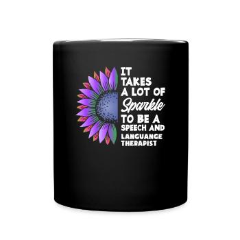 Speech therapist, speech therapist, speech therapist - Full Colour Mug - black - Front