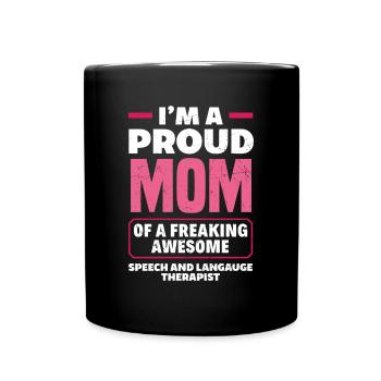 Speech therapist, speech therapist, speech therapist - Full Colour Mug - black - Front