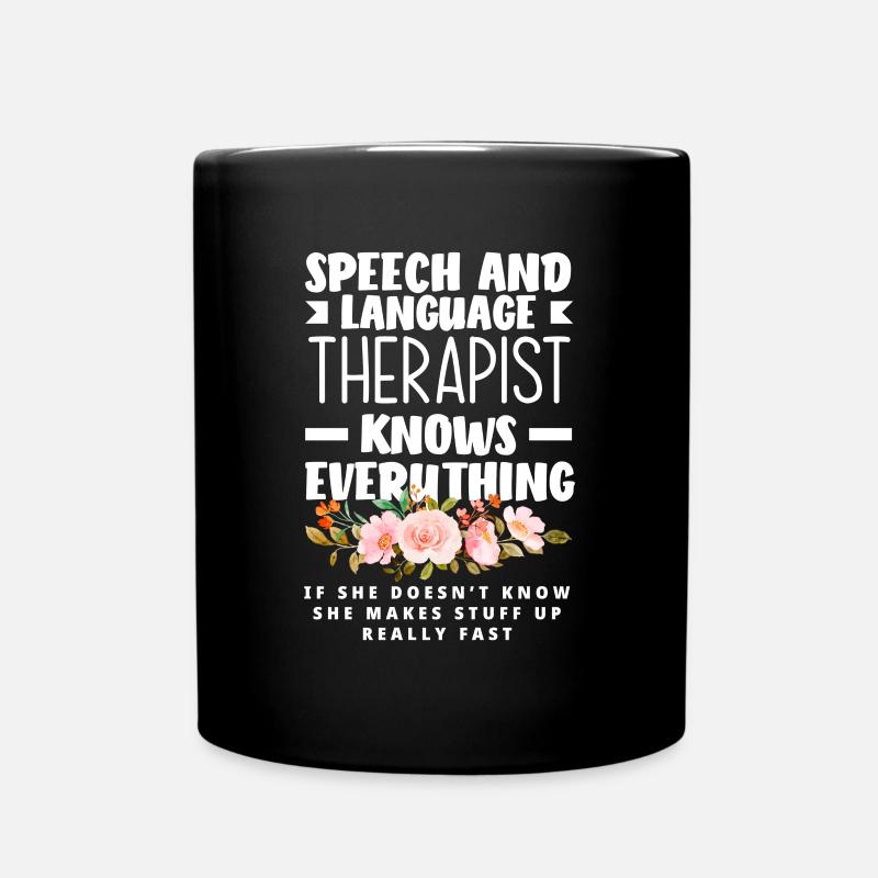 Sprachtherapeutin Sprachheilpädagogin Logopädin - Tasse einfarbig - Schwarz