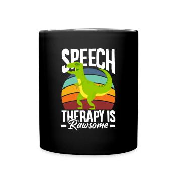Speech therapist, speech therapist, speech therapist - Full Colour Mug - black - Front