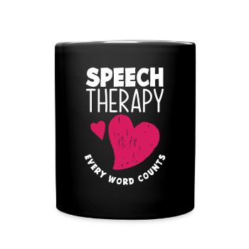 Speech therapist, speech therapist, speech therapist - Full Colour Mug - black - Front