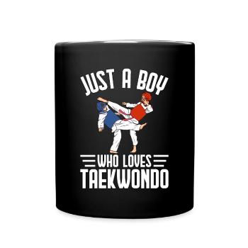 Juste un garçon qui aime le taekwondo - Mug uni - noir - Devant