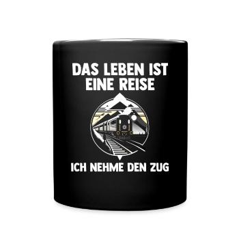 Modelleisenbahn Modellzug Zug Eisenbahner Eisenbah - Tasse einfarbig - Schwarz - Vorne