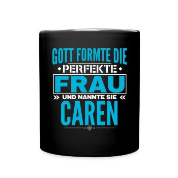 Caren Name Design - Tasse einfarbig - Schwarz - Vorne
