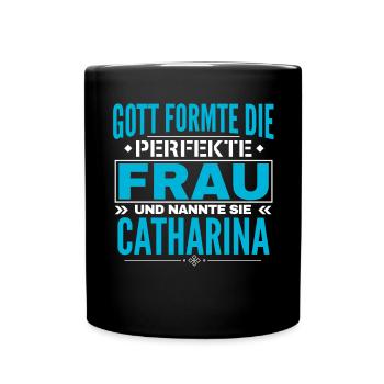 Catharina Name Design - Tasse einfarbig - Schwarz - Vorne