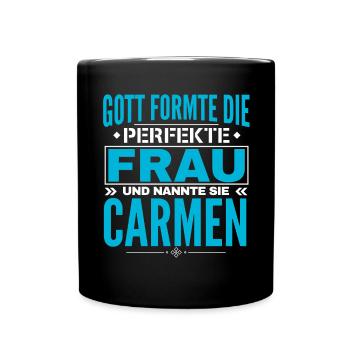 Carmen Name Design - Tasse einfarbig - Schwarz - Vorne