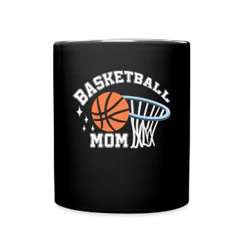 Basketball Mom Basketball Mama Süße Mutter - Tasse einfarbig - Schwarz - Vorne