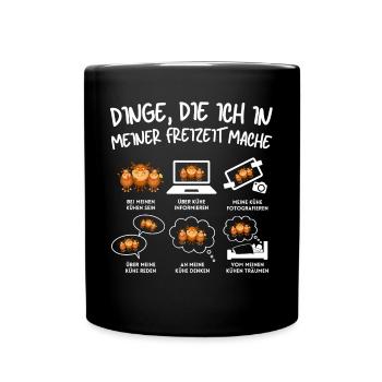 VACHES DRÔLES VACHE FERMIER DISANT DRÔLE DE VACHE FEMME DE FERMIER - Mug uni - noir - Devant