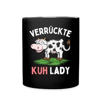 CRAZY COW LADY - Funny Farmer's Wife Farmer - Full Colour Mug - black - Front