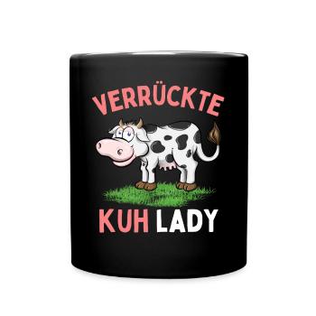 CRAZY COW LADY - Funny Farmer's Wife Farmer - Full Colour Mug - black - Front