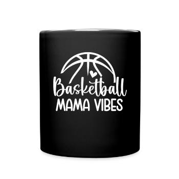 Basketball Mom Basketball Mama Süße Mutter - Tasse einfarbig - Schwarz - Vorne