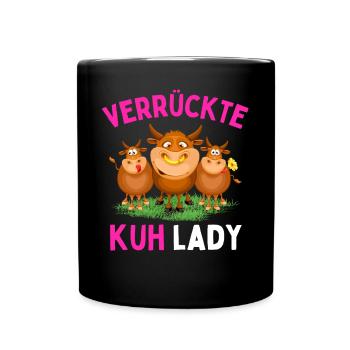 CRAZY COW LADY - Fermier drôle - Mug uni - noir - Devant