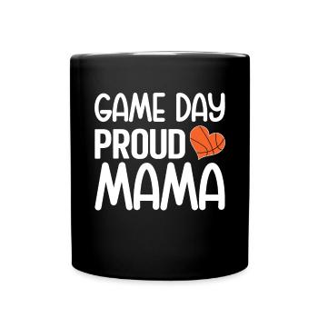 Basketball Mom Basketball Mama Süße Mutter - Tasse einfarbig - Schwarz - Vorne