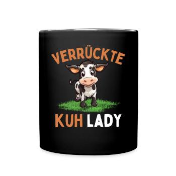 CRAZY COW LADY - Funny Farmer's Wife Farmer - Full Colour Mug - black - Front