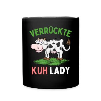 CRAZY COW LADY - Funny Farmer's Wife Farmer - Full Colour Mug - black - Front