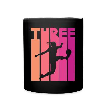 Soccer Woman Soccer 3rd Birthday - Full Colour Mug - black - Front