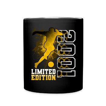 2001 Year of Birth Birthday Football - Full Colour Mug - black - Front