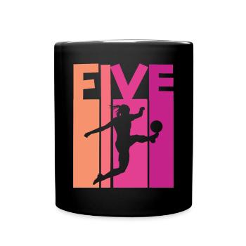 Footballeur Football 5ème Anniversaire - Mug uni - noir - Devant