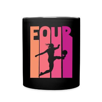 Footballeur Football 4ème Anniversaire - Mug uni - noir - Devant