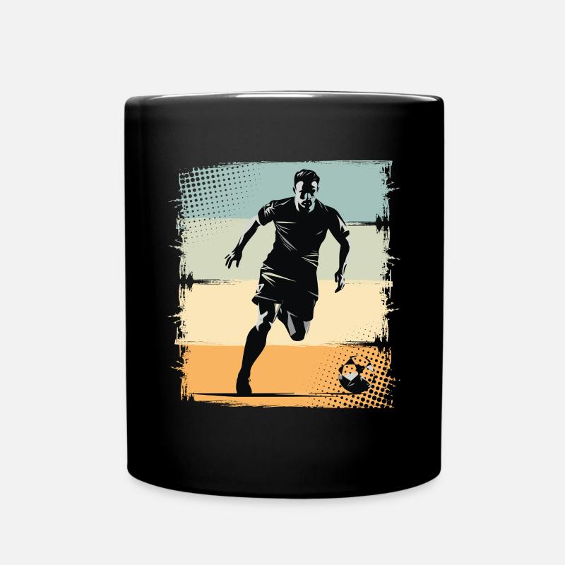 Fußball Fußballer - Tasse einfarbig - Schwarz
