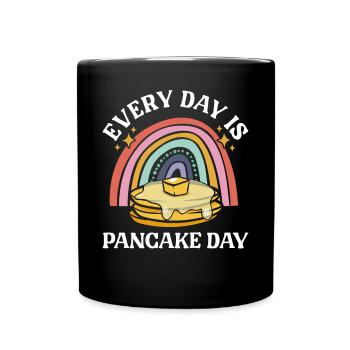 Pancake Lover Kids Every Day Is - Full Colour Mug - black - Front