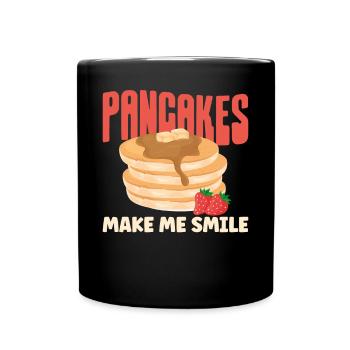 Pancake Lover Kids Pancakes Make - Full Colour Mug - black - Front