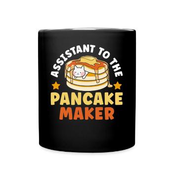 Pancake Lover Kids Assistant To - Tasse einfarbig - Schwarz - Vorne