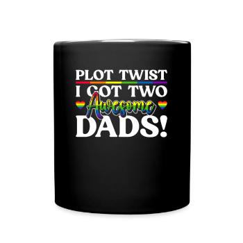Schwuler Vater Ally Dad Vatertag - Tasse einfarbig - Schwarz - Vorne