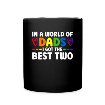 Gay Papa Allié Papa Fête des Pères - Mug uni - noir - Devant