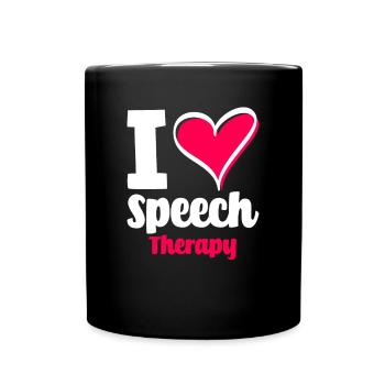 Speech therapist, speech therapist, speech therapist - Full Colour Mug - black - Front