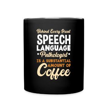 Speech therapist, speech therapist, speech therapist - Full Colour Mug - black - Front
