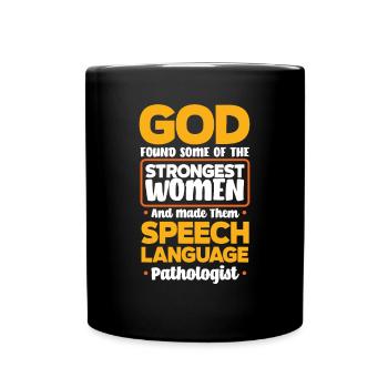 Speech therapist, speech therapist, speech therapist - Full Colour Mug - black - Front