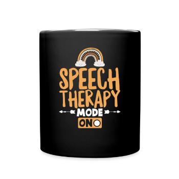Speech therapist, speech therapist, speech therapist - Full Colour Mug - black - Front