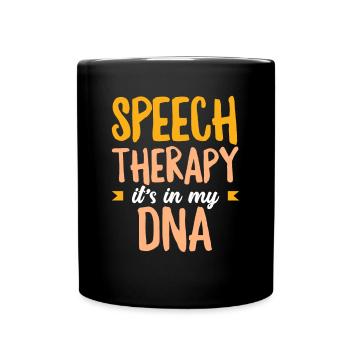 Speech therapist, speech therapist, speech therapist - Full Colour Mug - black - Front