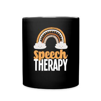 Speech therapist, speech therapist, speech therapist - Full Colour Mug - black - Front