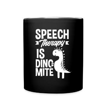 Speech therapist, speech therapist, speech therapist - Full Colour Mug - black - Front