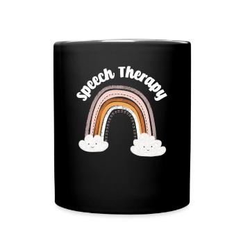 Speech therapist, speech therapist, speech therapist - Full Colour Mug - black - Front