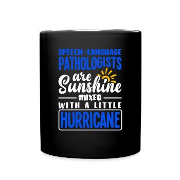 Speech therapist, speech therapist, speech therapist - Full Colour Mug - black - Front