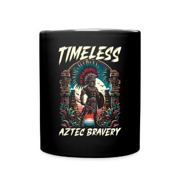 Guerrier aztèque Civilisation aztèque mexicaine indigène - Mug uni - noir - Devant
