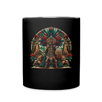Guerrier aztèque Civilisation aztèque mexicaine indigène - Mug uni - noir - Devant