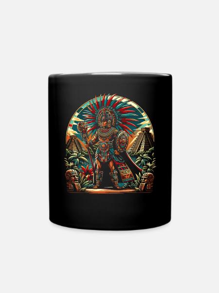 Guerrier aztèque Civilisation aztèque mexicaine indigène - Mug uni - noir