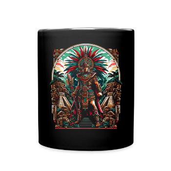 Guerrier aztèque Civilisation aztèque mexicaine indigène - Mug uni - noir - Devant