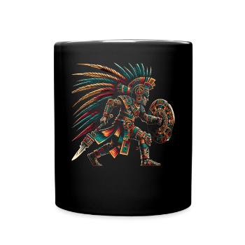 Guerrier aztèque Civilisation aztèque mexicaine indigène - Mug uni - noir - Devant