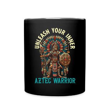 Guerrier aztèque Civilisation aztèque mexicaine indigène - Mug uni - noir - Devant