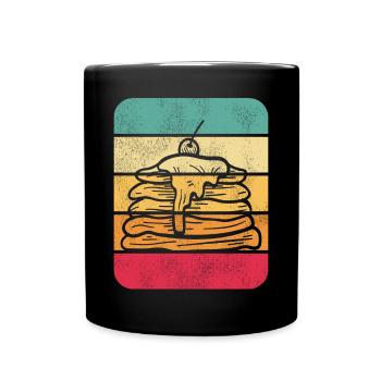 Pancake Lover Kids Retro Vintage - Full Colour Mug - black - Front