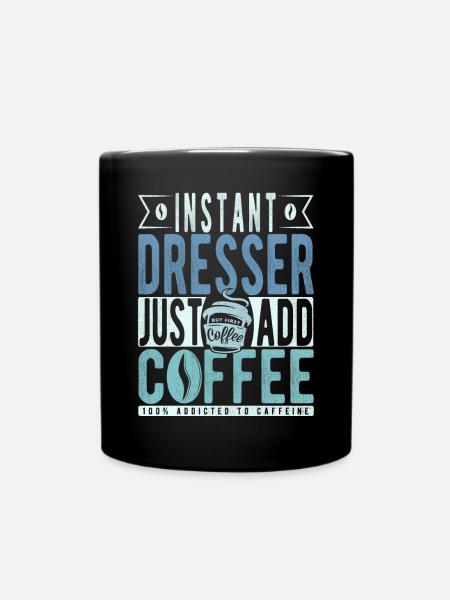 Instant-Kommode einfach Kaffee hinzufügen - Tasse einfarbig - Schwarz