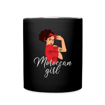 moroccan girl, morocco - Tasse einfarbig - Schwarz - Vorne