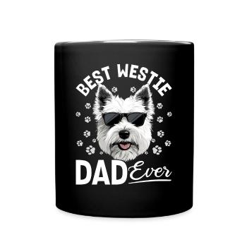 West Highland White Terrier Westie Race de chien - Mug uni - noir - Devant